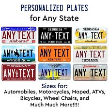 Any State Any Text Vintage License Plate Tag Personalized Auto Car Bicycle ATV  picture