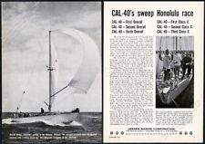 1965 Cal 40 racing yacht Psyche Don Salisbury photo Jensen Marine vtg print ad picture