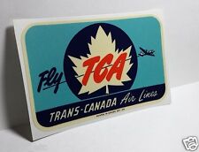 TRANS-CANADA AIRLINES TCA Vintage Style Decal / Vinyl Sticker, Luggage Label picture
