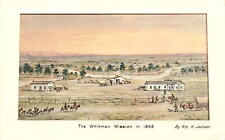 Whitman Mission, William H. Jackson, missionaries Marcus Whitman, Postcard picture