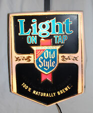 Vintage 1981 Heileman's Old Style Light On Tap Beer Lighted Motion Sign picture