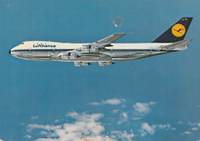 Vintage Postcard Lufthansa Boeing Jet 747 Airplane Photograph Unposted picture