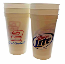 Set of 6 Miller Lite Time NASCAR Brad Keselowski Plastic Tumblers 2011 Penske picture