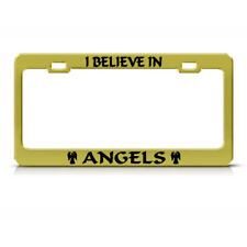 I Believe In Angels Steel Metal License Plate Frame Car Auto Tag Holder picture