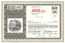 Avis, Inc - 1970's dated Car Rental Company Stock Certificate - Owner of Zipcar  picture