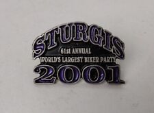 VTG Sturgis 2001 61st Annual Worlds Largest Biker Party Vest Pin NOS *Purple* picture