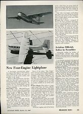 1948 Aviation Article Monsted Vincent Star Flight 4 Engine Light Plane picture