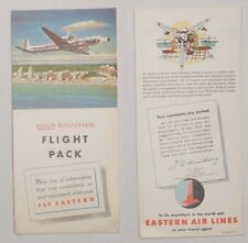 Fly EASTERN Flight Pack brochure boarding pass folder 1950s VG picture
