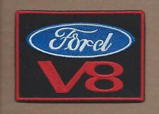 NEW 2 3/4 X 3 3/4 INCH FORD V8 IRON ON PATCH  picture