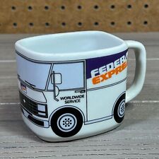 VTG FedEx Delivery Truck Shipping Van Coffee Tea Mug Federal Express VERY NICE picture