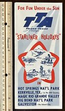 RARE TRANS-TEXAS AIRWAYS TTA STARLINER HOLIDAYS BROCHURE FOR FUN UNDER THE SUN picture