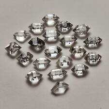 1.7g/20pcs 5-6mm Black Phantom Top Clear Herkimer Diamond Quartz Crystal 3809 picture