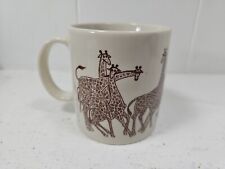 Vintage 1979 Taylor & Ng Naughty Giraffes Coffee Mug Orgy Brown And White picture