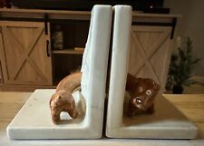 Adorable VTG Fitz & Floyd Dachshund hotdog Dog Ceramic Bookends picture