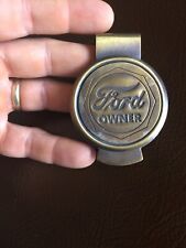 Ford Money Clip F150 Hotrod Mustang Car Truck Auto Metal Cash Collector Patina picture