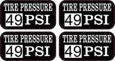 2in x 1in Tire Pressure 49 PSI Vinyl Stickers Car Truck Vehicle Bumper Decal picture