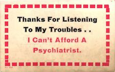 Vintage Postcard- Thanks for listening to my troubles.. Early 1900s picture