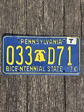 Vintage 1976 Pennsylvania Bicentennial License Plate - PA - #033-D71 picture