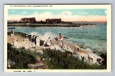 Kennebunkport ME-Maine, The Blowing Cave, Waterfront Mansions, Vintage Postcard picture