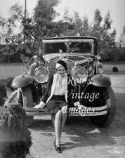 Roaring 20's Stylish Flapper with Hot Fancy Car Photo Prohibition Jazz Era picture