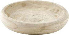 Wood Serving Bowl, Hand Carved Paulownia Wood Fruit Bowl/Wood Decor, 11.5
