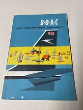1962? BOAC Route Map Book British Air TIMETABLE SCHEDULE Brochure flight cover picture