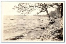 c1940's Fox Lake At Oak Spring Resort Fox Lake Wisconsin WI RPPC Photo Postcard picture