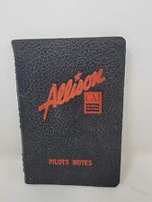 WW2 Allison Pilot Notes 1943 General Motors - Very Rare picture