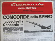 RARE 1973 Concorde Factory Newsletter - British Aircraft Corp & Aerospatiale picture