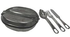 WWII U.S. Army 1944 Military Issued Field Mess Kit by M.A CO with Utensils picture