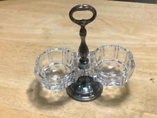 Rare French Christofle Silverplate Double Master Salt 2 1/4