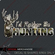 Whitetail Deer Camouflage Decal Sticker Rather Be Hunting Archery Buck Camo USA picture