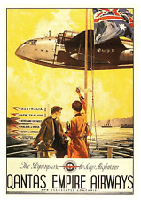 Qantas Empire Airways short C Class Flying Boat Circa 1939 Airplane Postcard picture