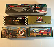 Lot of 5 ERTL Texaco Coin Banks Vintage New In Box   7,13,14 & Davey Allison picture