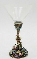 KIRKS FOLLY Forget Me Not Goblet Martini Glass Original Box  picture