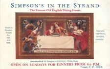 UK London C-1910 Simpson's in the Strand Dining House Postcard 22-6092 picture