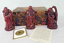 Yi Lin Arts & Treasures of China 'Three Gods' Figurines in Original Brocade Box picture