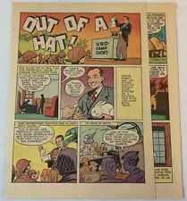 1945 two page cartoon story ~ USO magician ARNOLD FURST and Oscar Rabbit picture