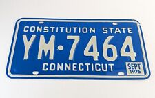 Vintage 1976 Connecticut License Licence USA Number Plate Bernard Carant Paris picture