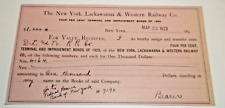 MAY 1923 NEW YORK LACKAWANNA & WESTERN RAILWAY DL&W BOND TRANSFER FORM picture