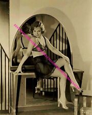 1920s-1930s ACTRESS KATHRYN CRAWFORD LEGGY IN A BLACK LACE HALF SLIP PHOTO A-KCR picture