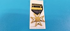 Masonic Knights Templar Maltese Cross Badge Pin Beaumanoir No. 9  Illinois IL picture