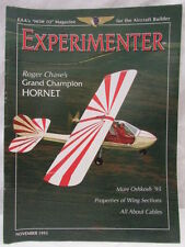EAA Experimenter Airplane Aviation Magazine Aircraft Builder November 1995 picture