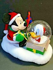 Gemmy Disney Mickey Mouse Donald Musical ANIMATED Air globe SEE VIDEO 🎅🛷🏘️🌃 picture