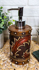 Rustic Western Lone Star Cowboy Country Bootcut Liquid Soap Pump Dispenser Decor picture