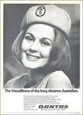 1970 QANTAS Airways STEWARDESS ad Australia advert airlines FLIGHT ATTENDANT picture