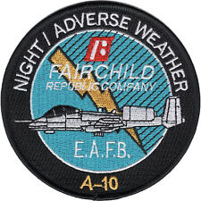 A-10 Night Adverse Weather By Fairchild Republic Company Patch EAFB picture