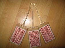 Continental Airlines Luggage Tags - Vintage Playing Card CO CAL Name Tag Set (3) picture