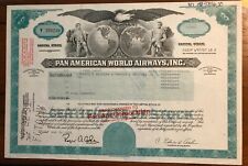 Pan Am Pan American World Airways Stock Certificate (Aqua) picture