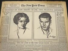 1929 SEP 8 NEW YORK TIMES - LAURENCE OLIVIER IN MURDER ON THE 2ND FLOOR- NT 5286 picture